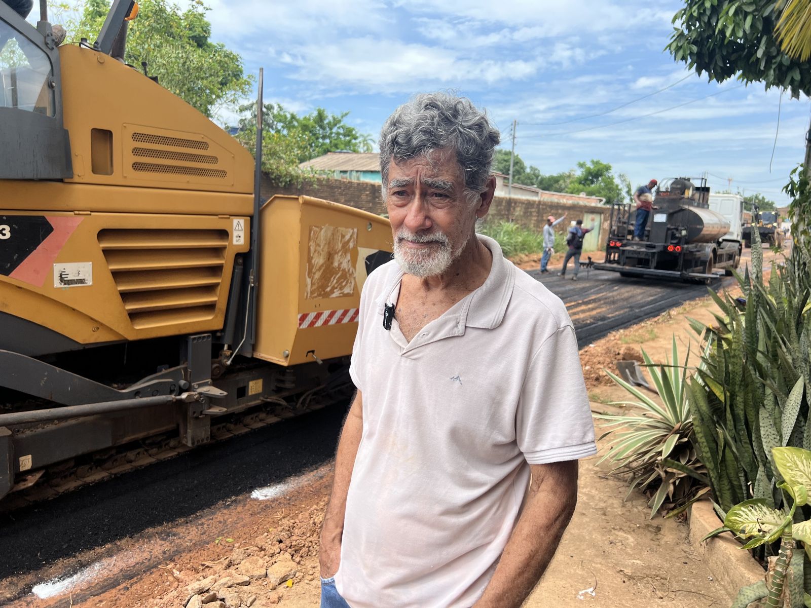 Raul Pereira conta que o asfalto era um sonho antigo dos moradores
